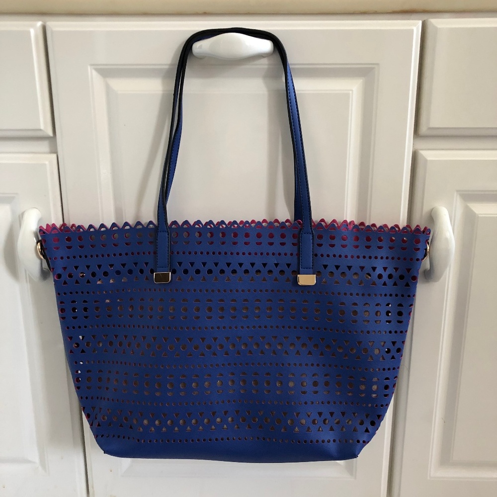 ‼️SOLD‼️ NWOT Aldo Blue & Pink Tote